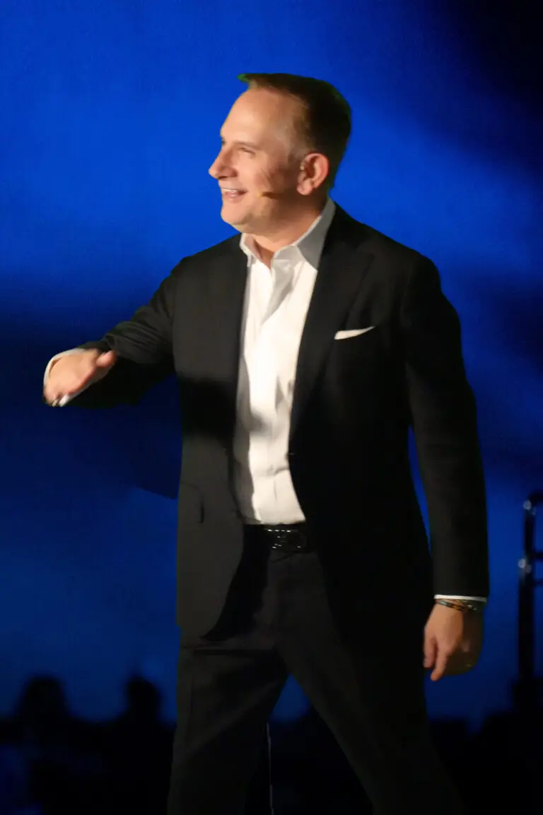 Joe Paranteau speaking on stage